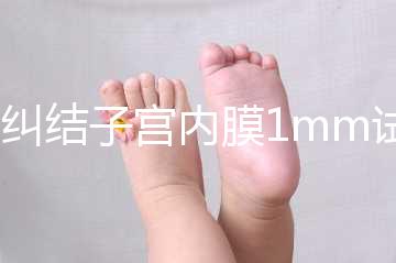 別糾結子宮內膜1mm試管成功率高不高，先看能否移植