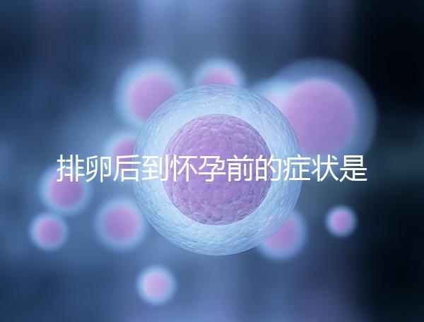 排卵后到懷孕前的癥狀是什么？