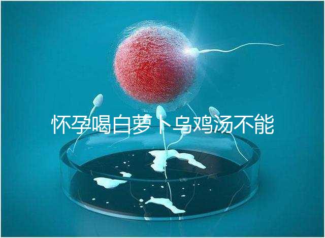 懷孕喝白蘿卜烏雞湯不能止孕吐？選對做法安胎又養顏