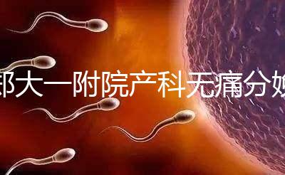 鄭大一附院產科無痛分娩多少錢進來瞧，一針一千僅起步價