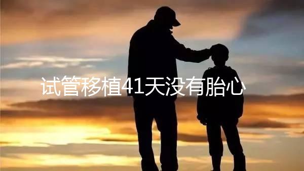 試管移植41天沒有胎心胎芽？出現這些癥狀小心胎停育