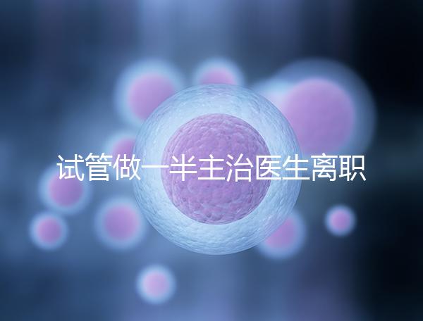 試管做一半主治醫(yī)生離職怎么辦速覽，換一個(gè)或是不錯(cuò)選擇