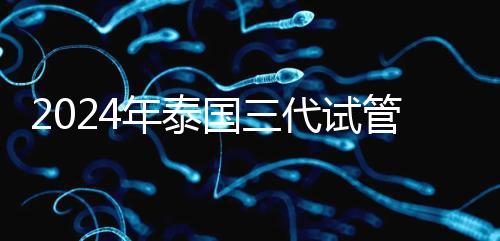 2024年泰國三代試管醫院排名、費用、成功率公布